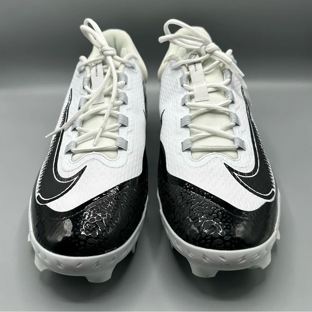 Nike Alpha Huarache Elite 4 Low MCS Baseball Shoe Black/White Size 16